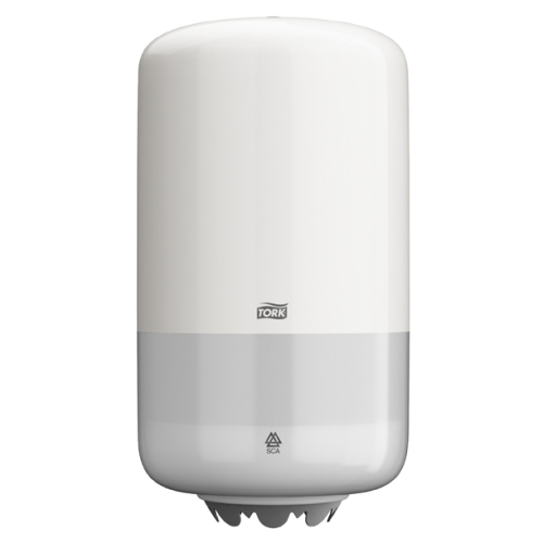 Dispenser prosop hartie cu derulare centrala mini, Alb, Tork 558000