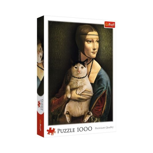 Puzzle Doamna cu pisica 1000 de piese