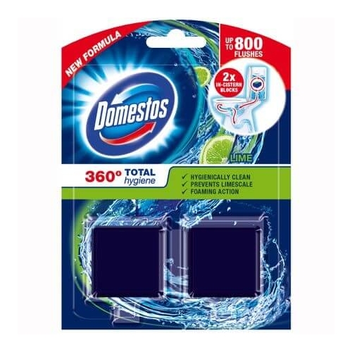 Domestos Odorizant de toaleta 360 C Lime, 2 x 50 g