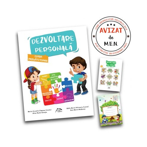 Dezvoltare personala, clasa pregatitoare + carte cadou â€žInvatam altfelâ€ + caiet tip I oferit gratuit, editura Delfin