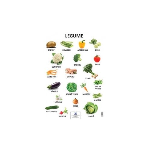 Plansa Legume, editura Didactica Publishing House