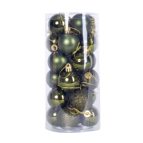 Prosper-Set-24-Globulete-verde-inchis-XMAS-diam.-3-cm-diferite-modele