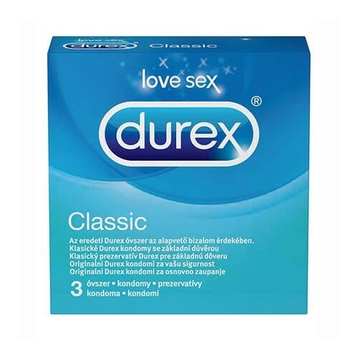 Durex Prezervative Classic, 3 buc. Produs recomandat pentru igiena sexuala