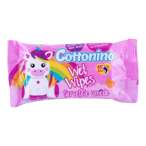 Cottonino Servetele umede pentru copii Pink, 15 buc. Produs pentru igiena persoanala