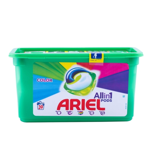 Ariel Detergent capsule pentru haine/rufe, All In 1 Pods Color, 39 spalari