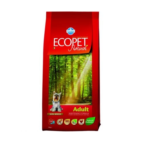 Hrana uscata caini adult de talie mica, 12 kg, Ecopet Natural