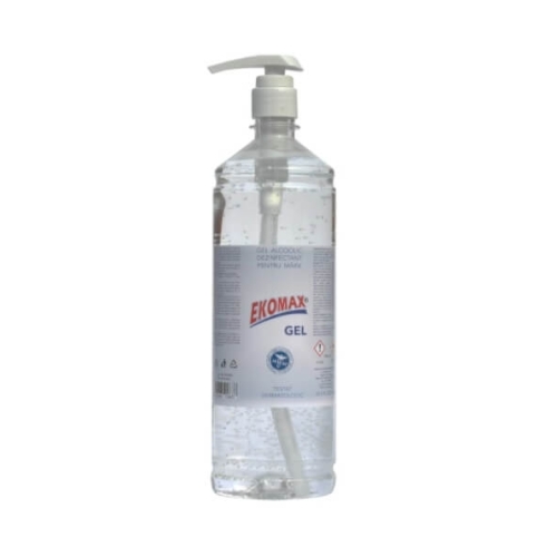 Ekomax Gel alcoolic dezinfectant maini, 1 L, Ekomax, fara clatire. Dezinfectanti pentru maini