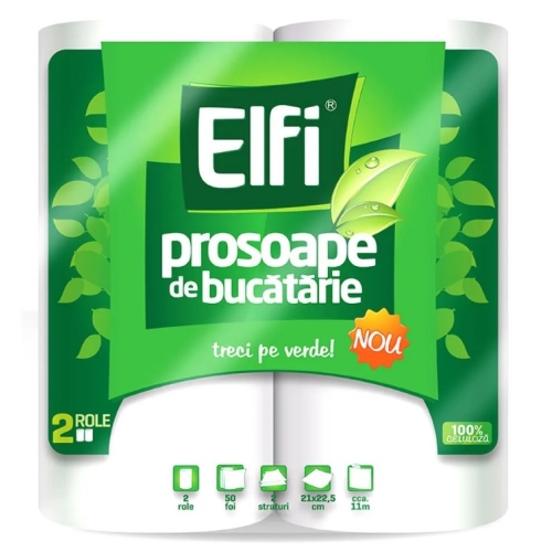 Elfi Prosoape de bucatarie, 2 role, 2 straturi, 50 foi, Produse de curatare pentru bucatarie