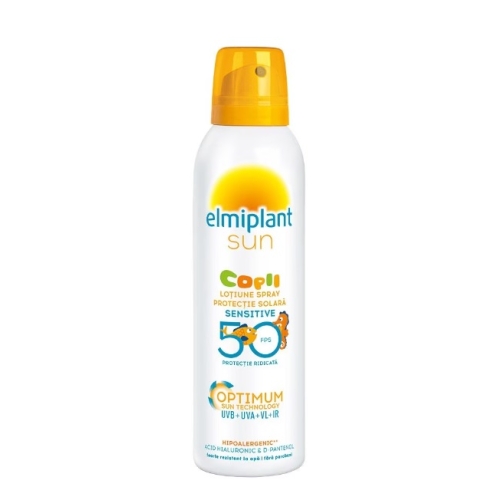 Elmiplant Sun Kids Sensitive Spray cu protectie solara SPF 50, pentru copii, 150 ml