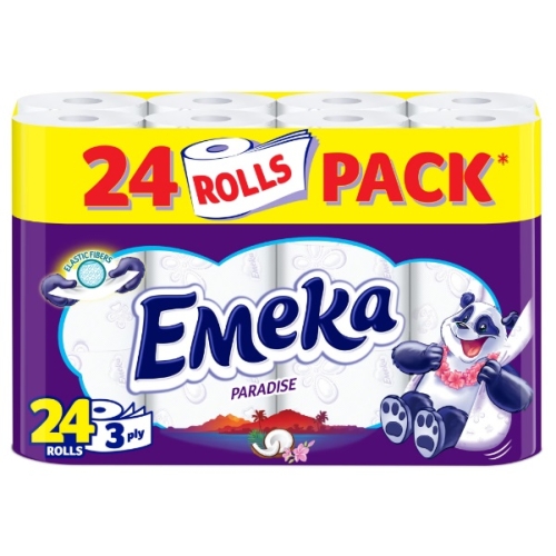 Emeka Paradise Hartie igienica, 24 role. Produse de igiena si curatare baie