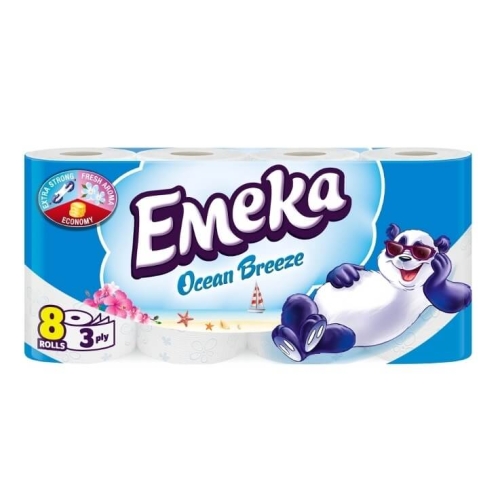 Emeka hartie igienica Ocean Breeze 3 straturi, 8 role. Produse de igiena si curatare baie