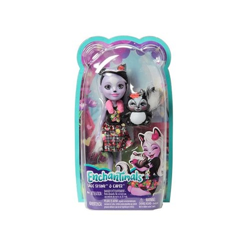 Set papusa cu animalut, Sage Skunk &amp; Caper, Enchantimals