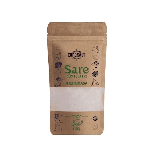 Eurosalt Sare de mare grunjoasa iodata 700 g