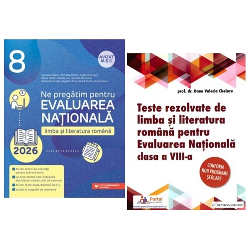 Pachet Evaluarea Nationala 2026. Limba si literatura romana Clasa 8 - Oana Chelaru Cristina Cergan