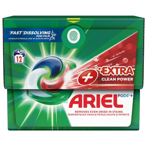 Detergent capsule Ariel All in One PODS Plus Extra Clean Power, 12 spalari