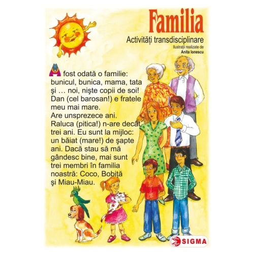 Familia (Carte uriasa) - Activitati transdisciplinare, Ed. Sigma, Activitati extracurriculare, Auxiliare Clasa Pregatitoare
