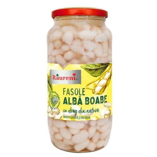 Fasole alba boabe Raureni, 580 g