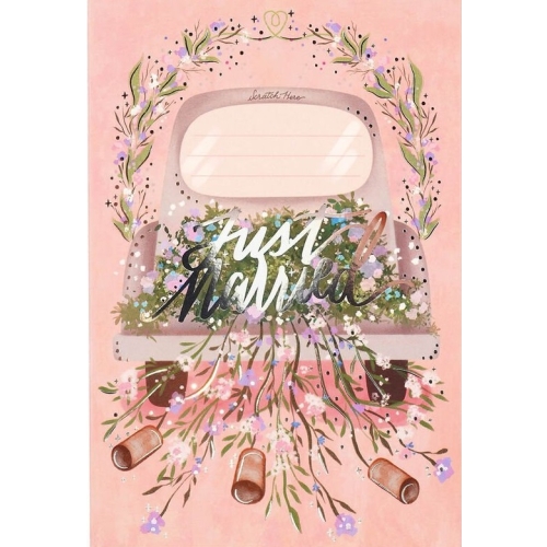 Felicitare Scratch to Reveal Just Married, Legami