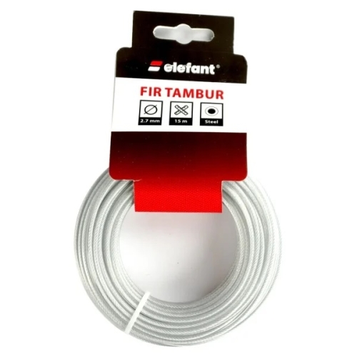 Fir tambur cu insertie metalica  2.7mm x 15m, ELEFANT