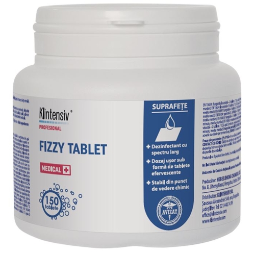 Dezinfectant concentrat tablete clorigene 150 buc, Fizzy Tablet Klintensiv