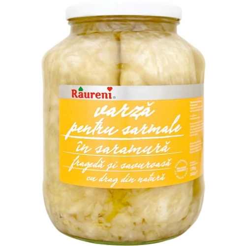 Foi de varza in saramura, pentru sarmale, 1600 g, Raureni Conserve Raureni grupdzc