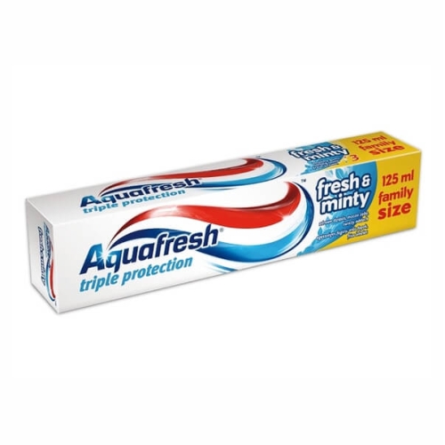 Aquafresh Pasta de dinti Triple Protection Fresh&Minty, 125 ml. Produs pentru igiena dentara