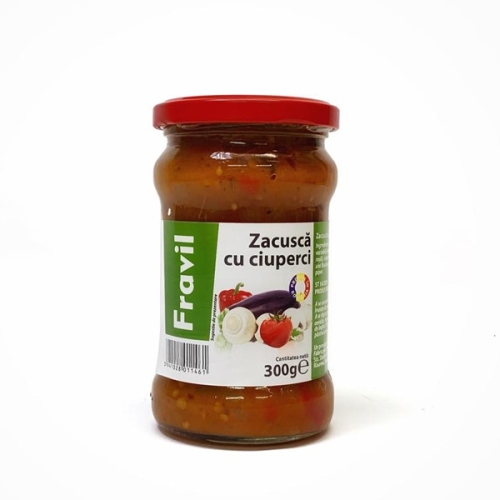 Zacusca ciuperci, 300 g, Fravil	
