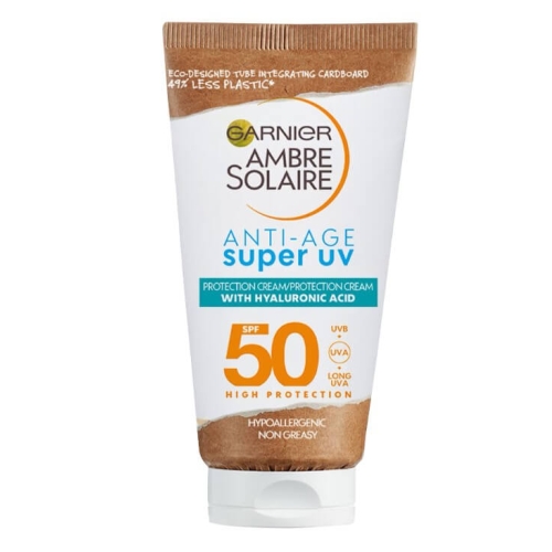 Crema protectoare cu efect anti - imbatranire Super UV SPF 50, 50 ml - Garnier Ambre Solaire