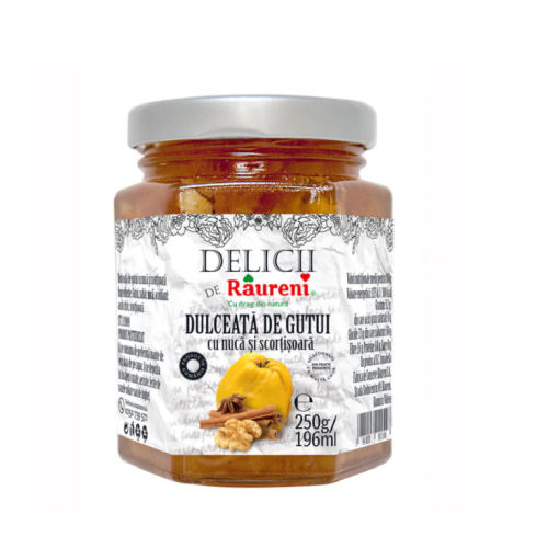 Dulceata de gutui, nuca si scortisoara, 250 g, Raureni Dulceturi gemuri si creme tartinabile Raureni