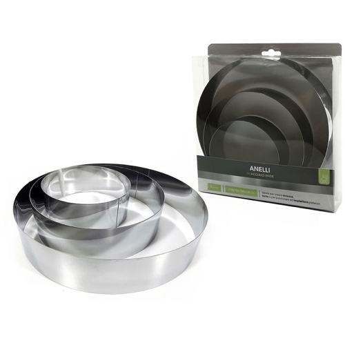 Set 3 forme rotunde pentru prajituri, diametru 100/150/200mm