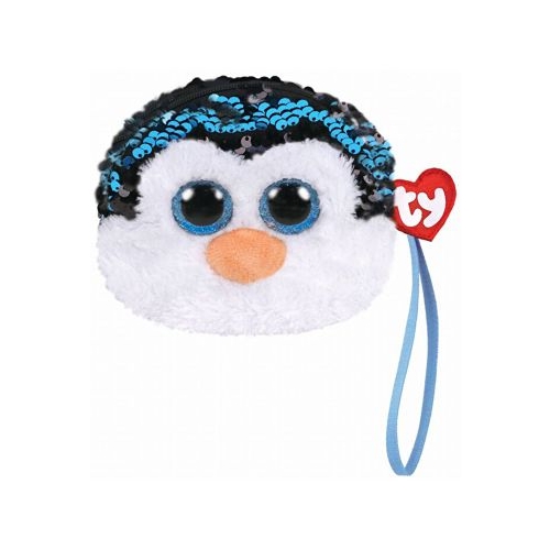 Gentuta de mana, Pinguinul Waddles cu paiete, din plus 10 cm, TY