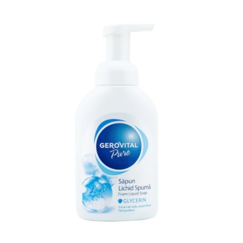 Gerovital Pure Sapun lichid spuma cu extract de rodie, 300 ml