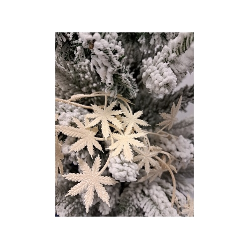 Ghirlanda frunze plastic, cu sclipici, 80 cm, Xmas , Prosper