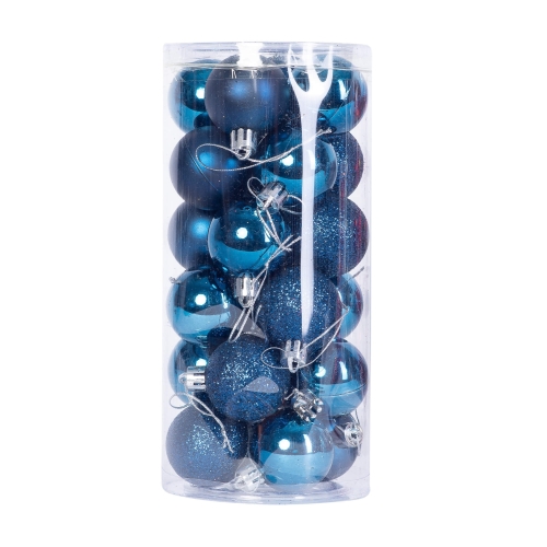 Prosper Set 24 Globulete albastre XMAS, diam. 3 cm, diferite modele