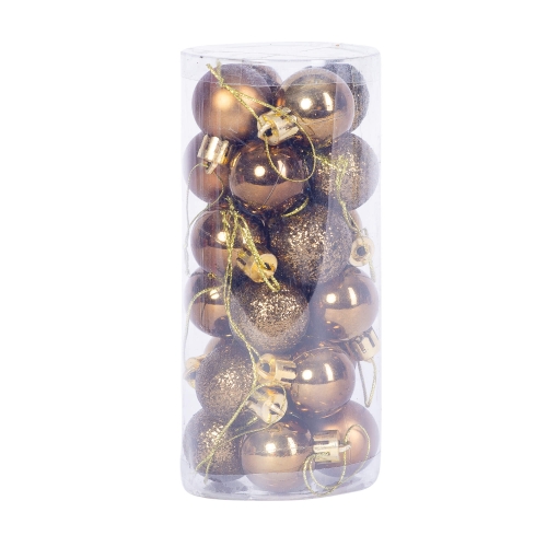 Prosper Set 24 Globulete crem inchis XMAS diam. 3 cm diferite modele