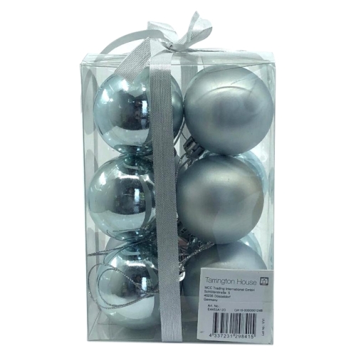 Set 12 Globuri  colorate Bleu/gri , diametru 5 cm Bleu/gri Tarrington House	