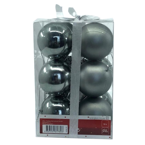 Set 12 Globuri colorate gri , diametru  5 cm Tarrington Haouse