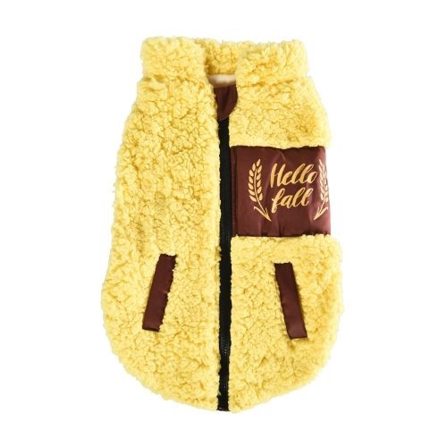 Hainuta caini  Fluffy Galben 40 cm 4DOG DELUXE