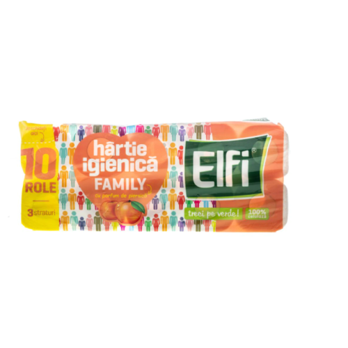 Elfi Hartie igienica Mar si Orhidee 3 straturi 10 role /pachet, Produse de igiena si curatare baie