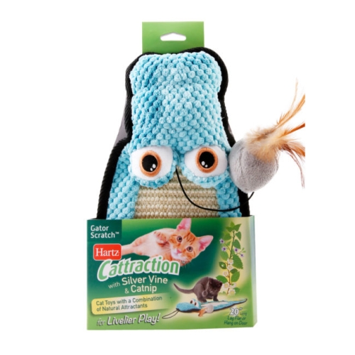  Jucarie Pisici, Crocodil Scarpinici, albastru, Hartz Cattraction