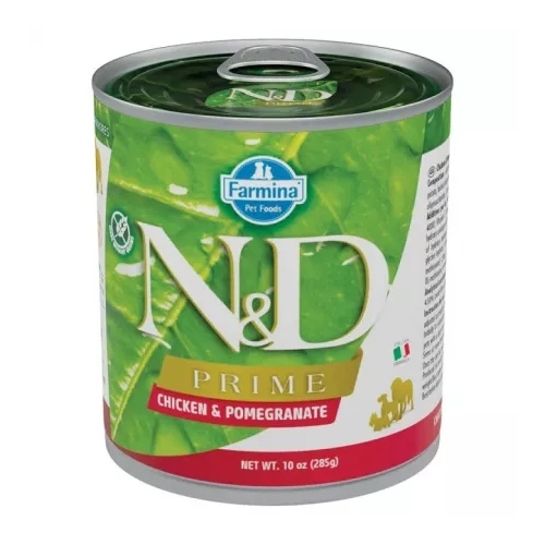 Hrana umeda cu pui si rodie pentru caini, 285 g, N&D Prime