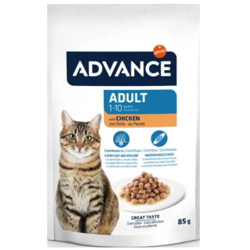Hrana umeda pentru pisici adulte, cu Pui 85 g, Advance Wet Adult