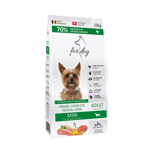 Hrana uscata pentru caini adult de talie mica, 10 kg, For Dog