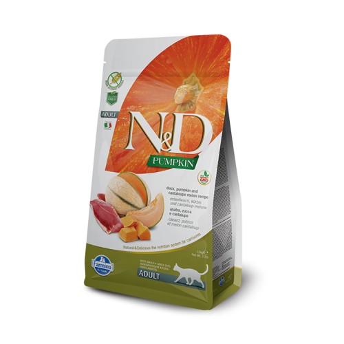 Hrana uscata Pisici Adult, cu rata, 1.5 kg, N&D Pumpkin Cat
