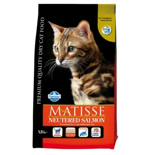 Hrana Uscata Pisici Sterilizate, cu somon, 1.5 kg, Matisse