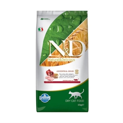 Hrana uscata Pisici Sterilizate, pui si rodie, 10 kg, N&D Ancestral Cat