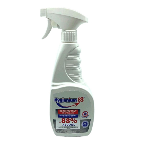 Dezinfectant Virucid multisuprafete 88% alcool 500 ml, avizat Ministerul Sanatatii - Hygienium