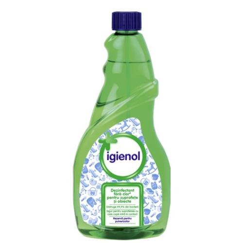 Igienol Biocid Rezerva Dezinfectant pentru suprafete Pine fresh 750 ml, avizat Ministerul Sanatatii. Produs curatare suprafete