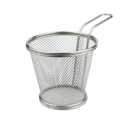 Mini cos metalic pentru servire, inox, diamentru 100mm