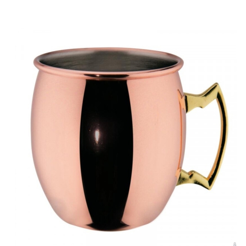 Cana, capacitate 400ml, din inox, placat cu strat de cupru